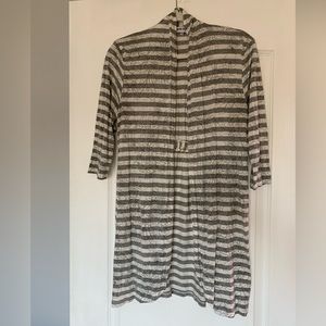 Striped, open cardigan (long)